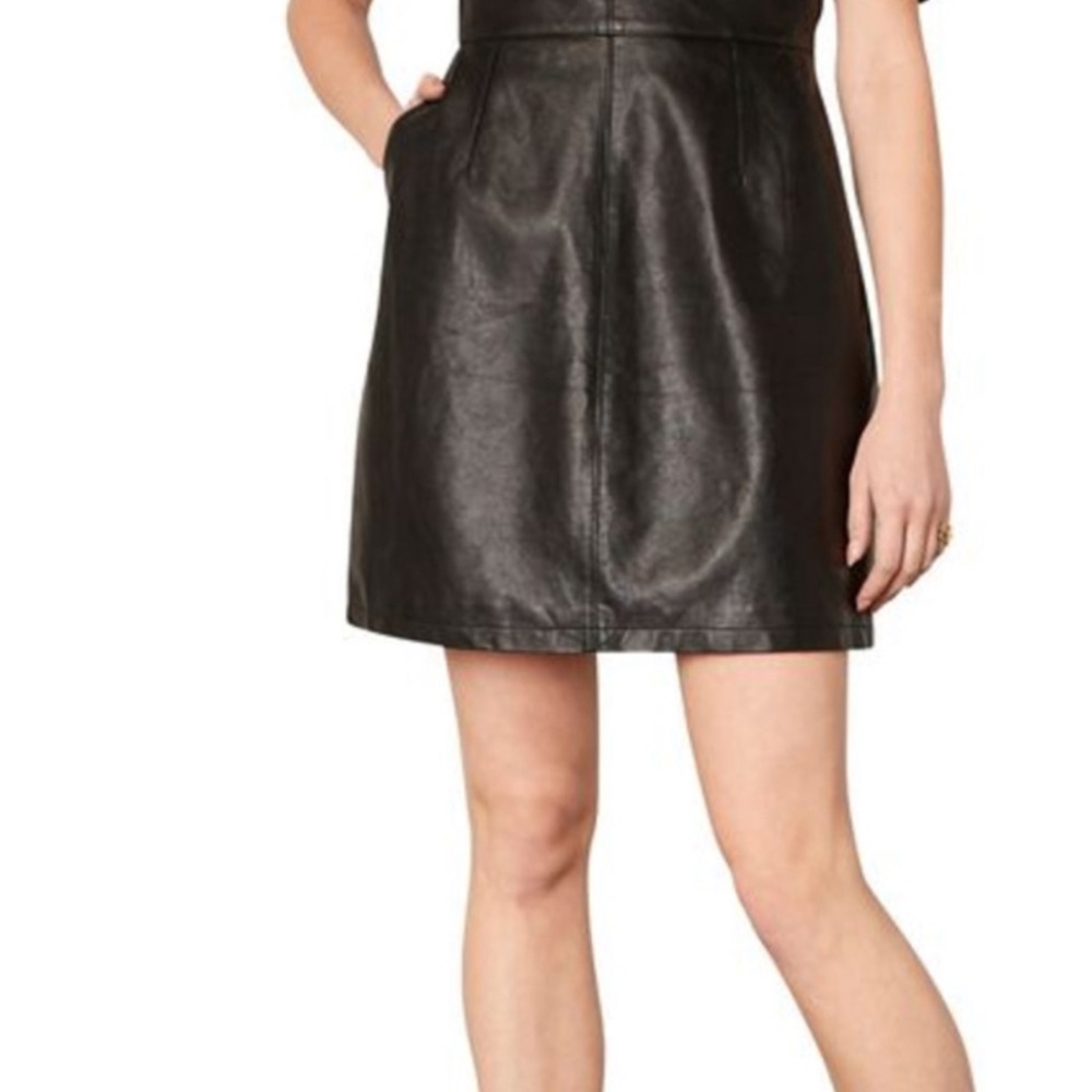 Super cute black Cupcakes and Cashmere Maggie faux leather dress.
